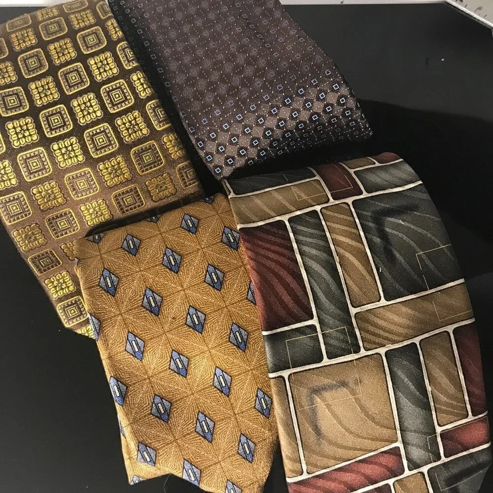Vintage Ties Tie Neckwear Mens Necktie Office Arrow Seacrest Geometric Abstract